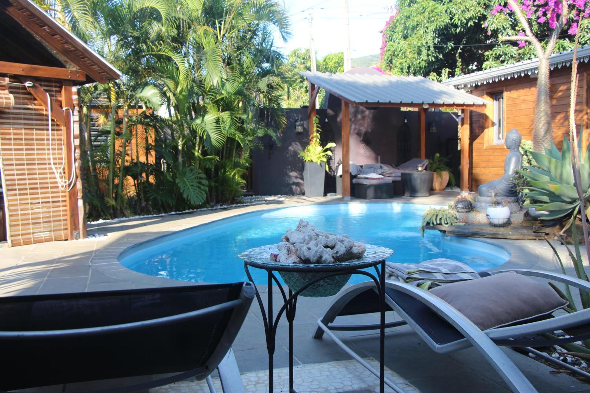 La Liane De Jade 974-Lodge Le Palissandre - Jacuzzi Privatif - Piscine Chauffee Le Bois de Nefles  Exterior foto